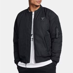 NWT! Under Armour Storm Project Rock Men’s XL Bomber Jacket Black 1387085-001